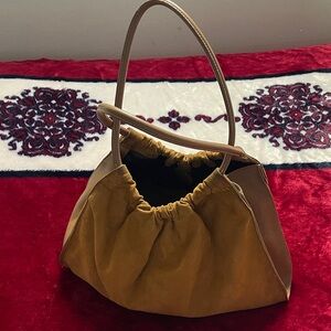Elegant Tan Suede Leather Women's Bag
